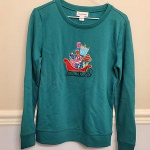 i.b.diffusion women's small green pullover nwt